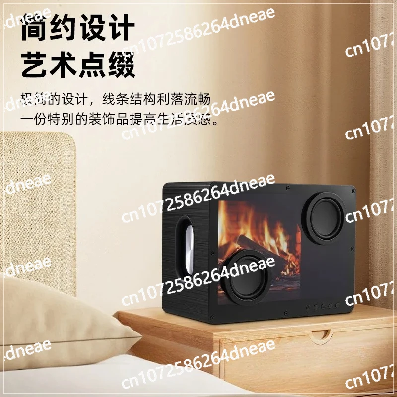 سماعة لاسلكية تعمل بالبلوتوث وصلات صوت TF بطاقة غطاء خلفية سطح المكتب الصوت اللاسلكي الإبداعية شفافة المتكلم كلمات عائمة #2