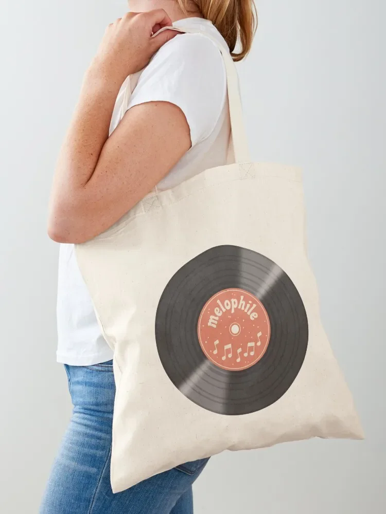 Melophile (Music Lover) Vinyl Record Tote Bag bags for women reusable shopping bags free delivery bags canvas tote bag Tote Bag