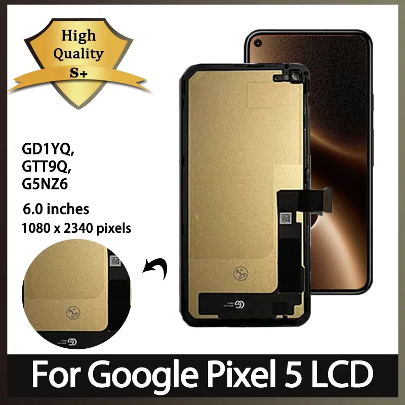 TFT Pixel5 Display Screen With Frame For Google Pixel 5 LCD GD1YQ