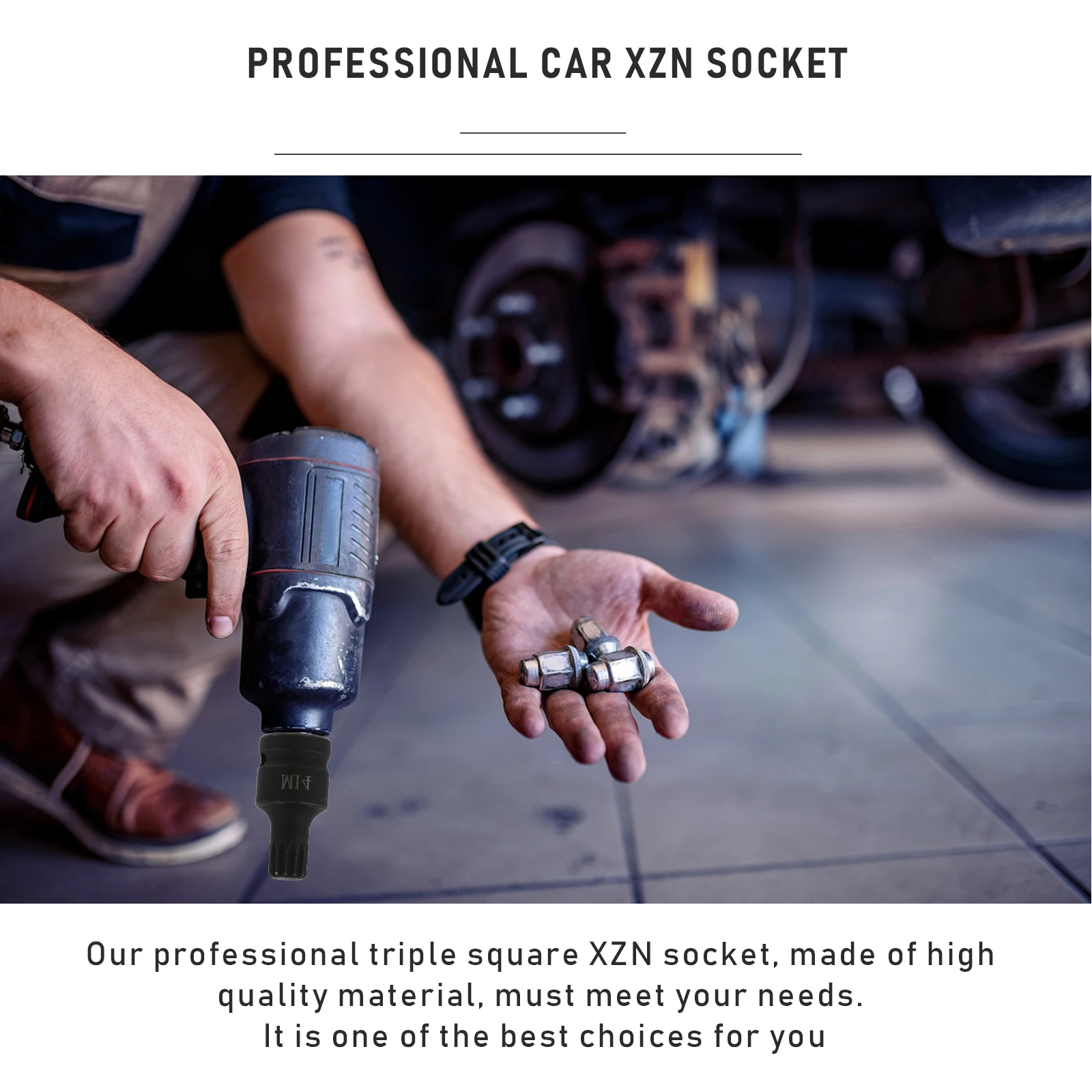 

Brake Caliper Socket Triple Spline Bit Professional Square Spline Set Caliper Screw Removal Tamper Proof Socket H