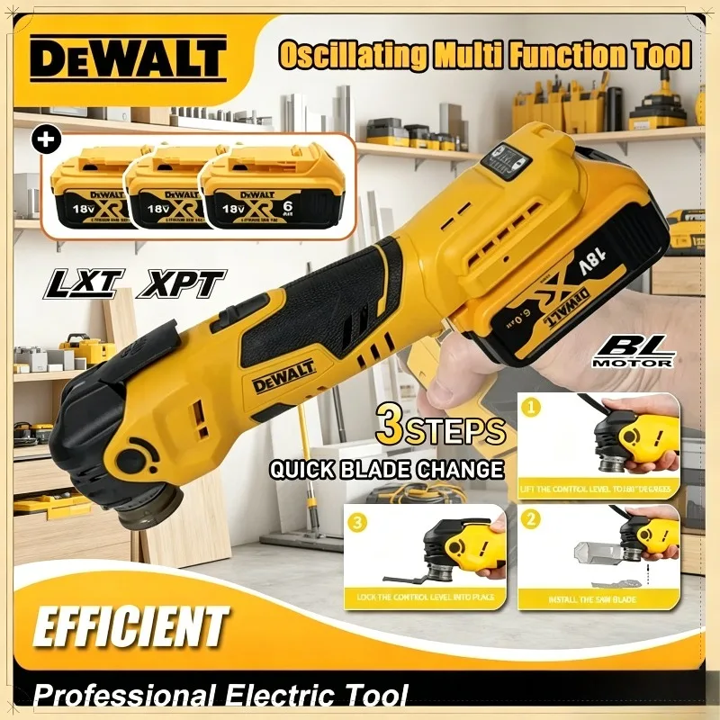 

Многофункциональный осциллирующий электроинструмент Dewalt для аккумуляторных батарей 18В: триммер, пила, вибрационный инструмент
