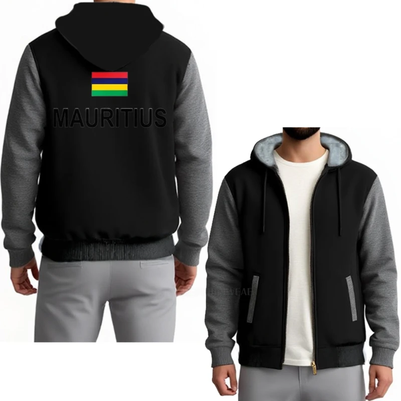 موريشيوس الرجال سترة الأزياء جيرسي الأمة القطن هودي الملابس هوديي البلد الرياضية موس موريس موريس الموريسي #1