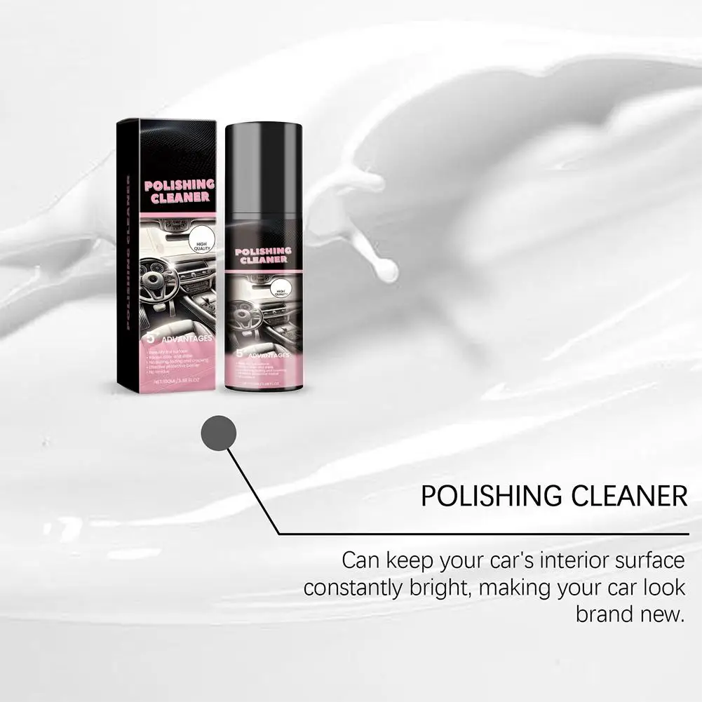 

Полировальный очиститель салона автомобиля 100 мл Защитный очиститель салона Спрей для детализации салона Все очиститель салона автомобиля Все