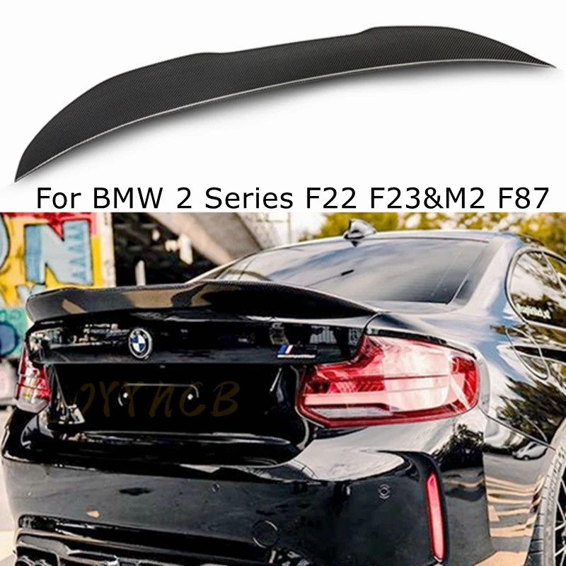 

FOR BMW 2 Series F22 F23&M2 F87 C74/M4/PSM/CS/P/M/EXOT Style Carbon Fiber Rear Spoiler Trunk Wing 2014-2020