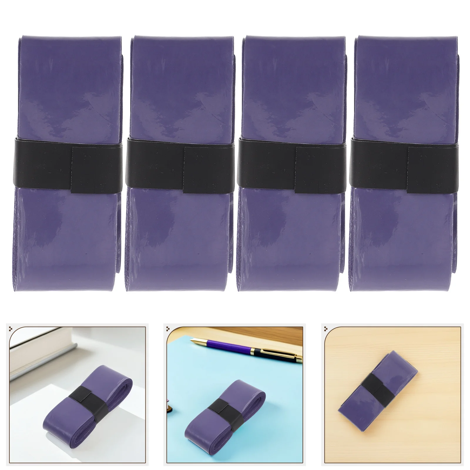 

8Pcs Tennis Racket Grip Tape Purple Antiskid Sweat Absorbing Overgrip for Badminton Fishing Rod Handle Racket Grip Tape