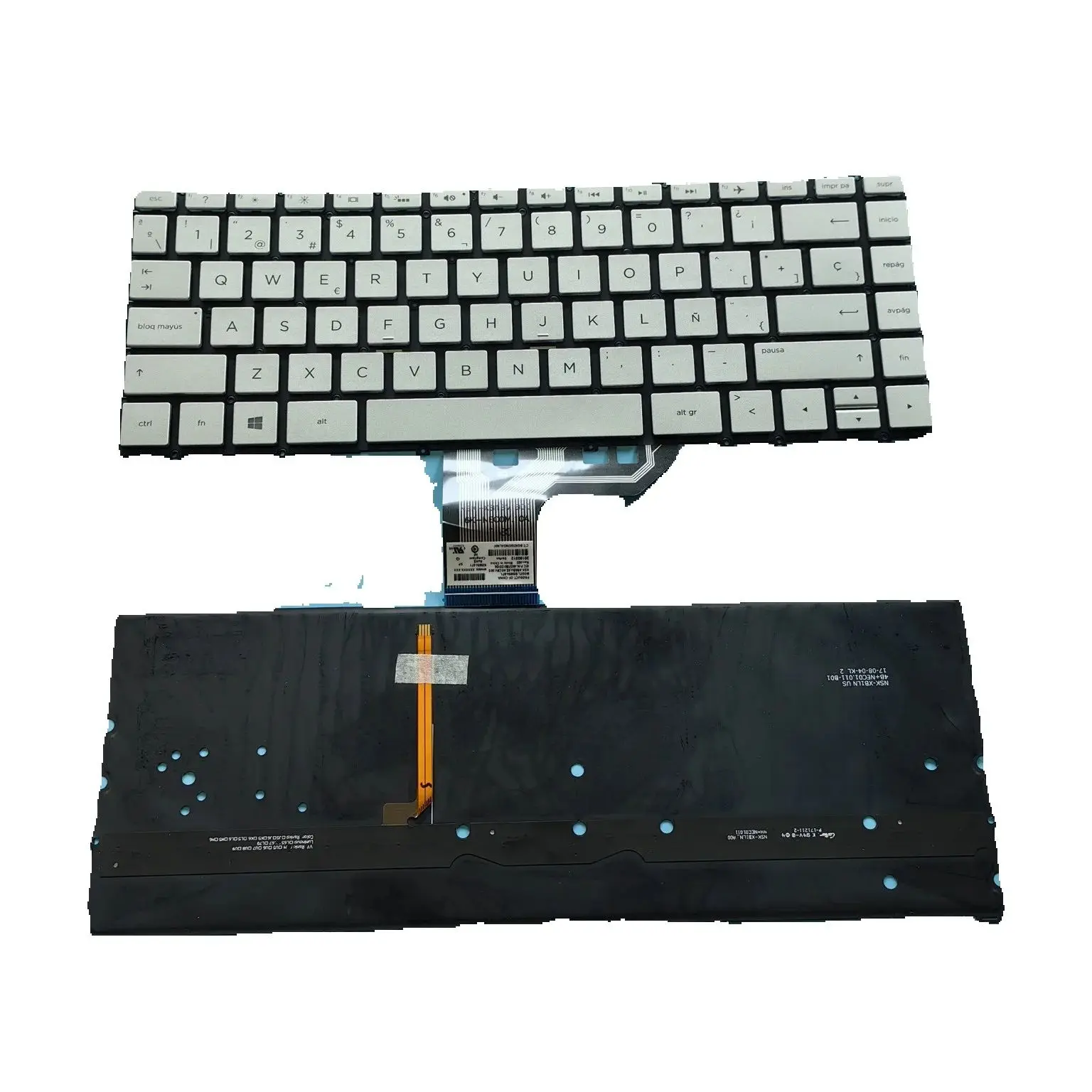 

Клавиатура с подсветкой ноутбука SP Spain для HP Spectre x360 13-AW TPN-Q225 Sliver sps 920694 -071
