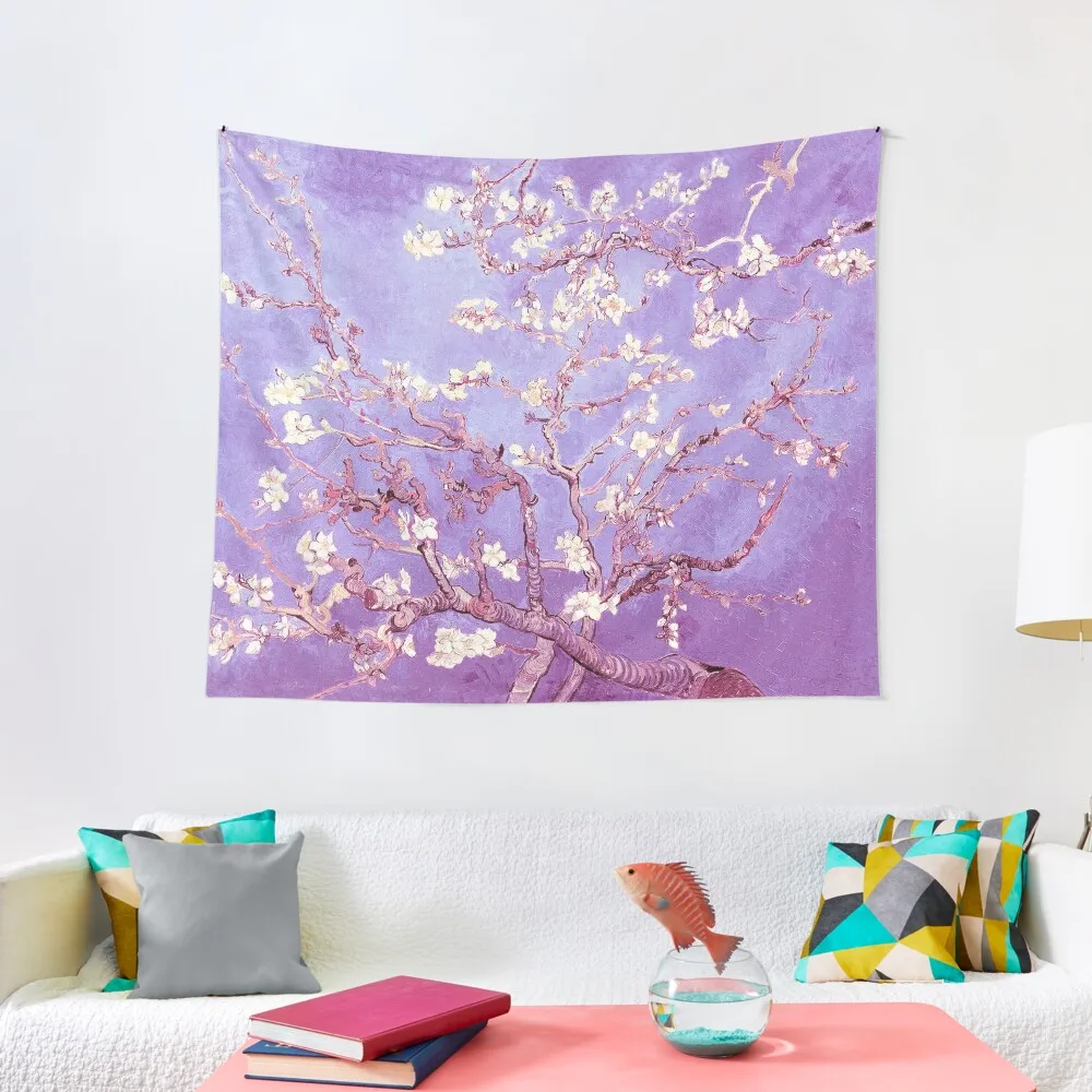 

Vincent Van Gogh almond blossoms lavender violet Tapestry Wall Decor Hanging Aesthetic Decoration Tapestry