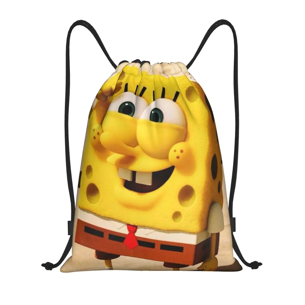 

SpongeBob Portable Sports Bag Thicken Drawstring Belt Riding Backpack Gym Drawstring Shoes Bag Clothes Backpacks