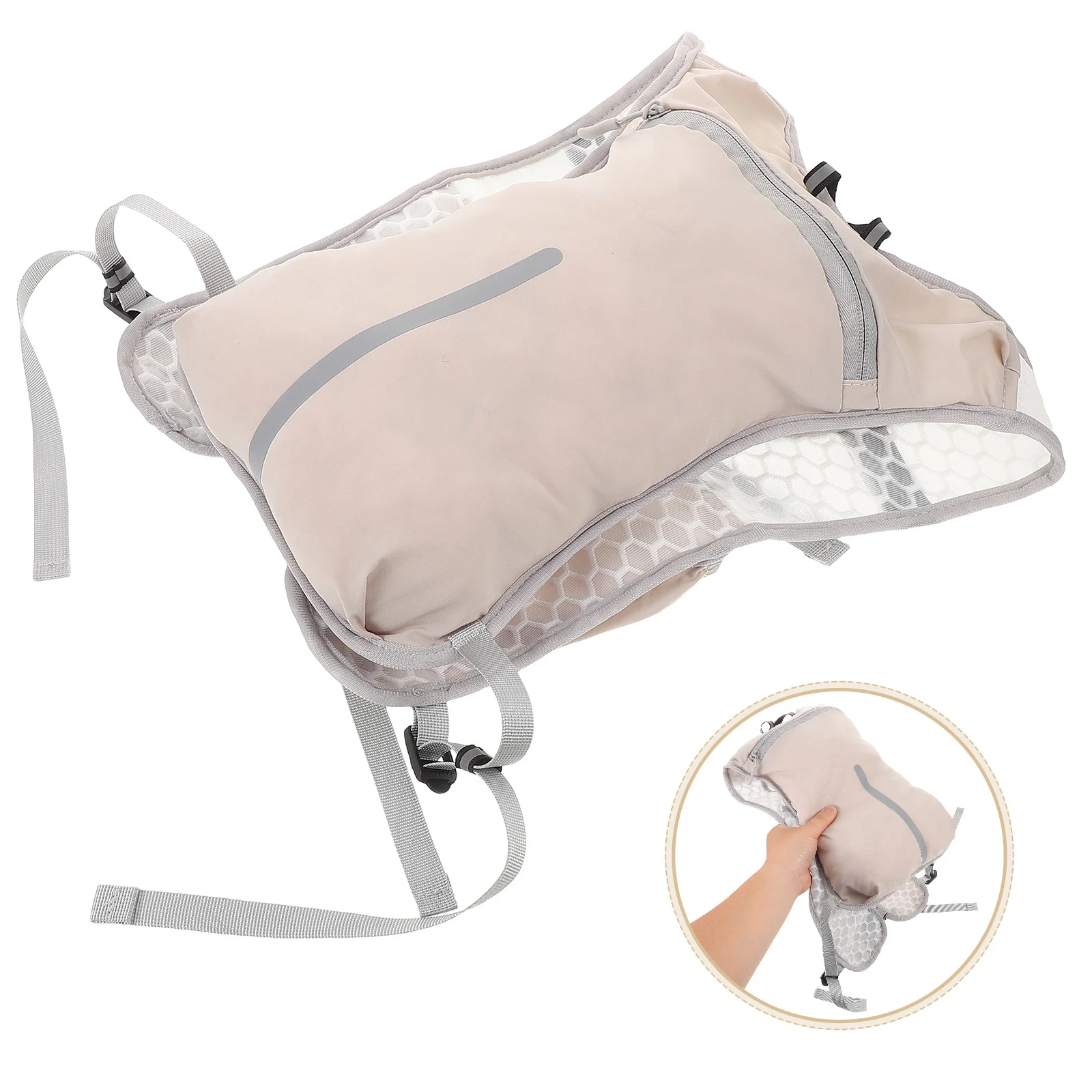 

Running Vest Multipocket Outdoor Breathable Backpack Adjustable Shoulder Straps Reflective Night Safety Water Bottle Phone