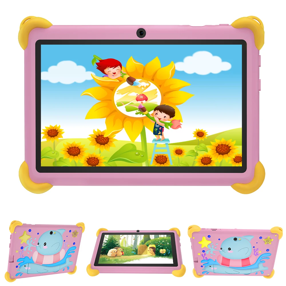 BDF 7 inch kindertablet Quad Core Android 10 32 GB WiFi Bluetooth educatieve software geïnstalleerd ﻿