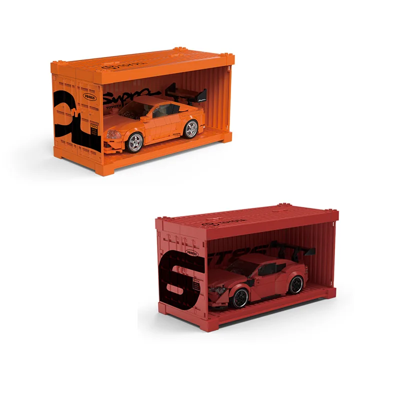 

MOC PB8815 Racer Sports Car Building Blocks PB8832 Racing Vehicle With Display Box Supercar Boys Assembled Model Bricks Toy Gift