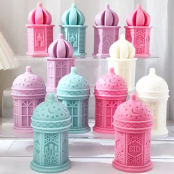 Moon Star Arabic Architectural Dome Column Silicone Mold 3D Ornament Festival Candle Gypsum Decoration Mold