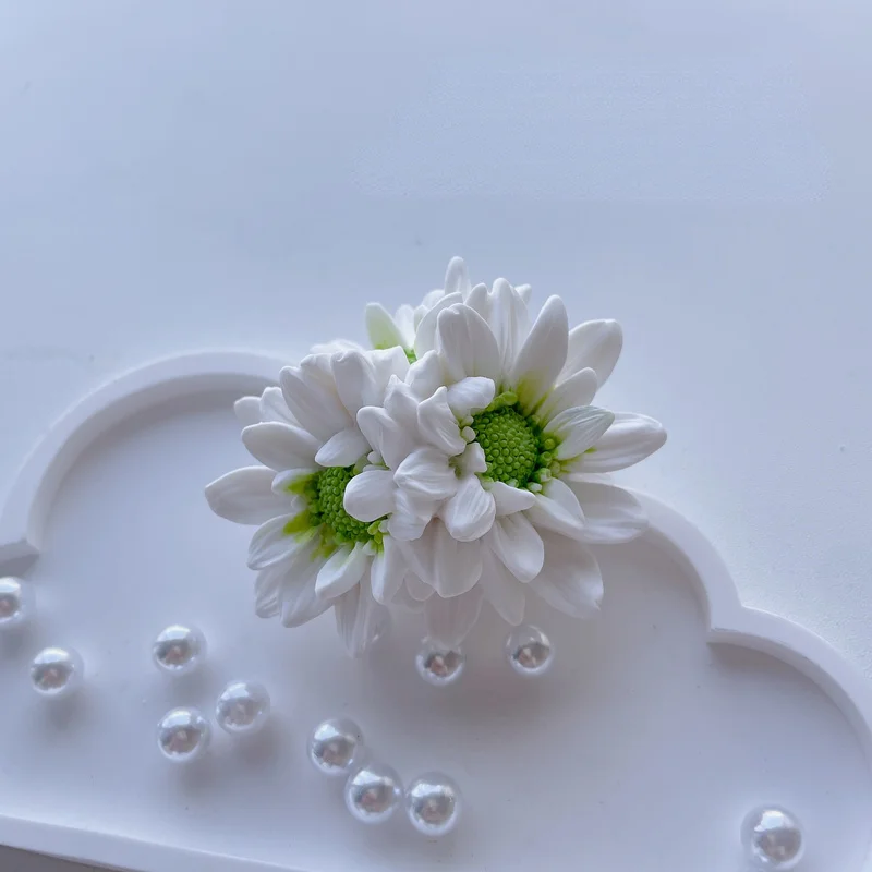 Stampo in gesso per aromaterapia con fiori 3D nuovo stampo per crisantemo a forma di fiore stampo in Silicone fai da te stampi per zucchero