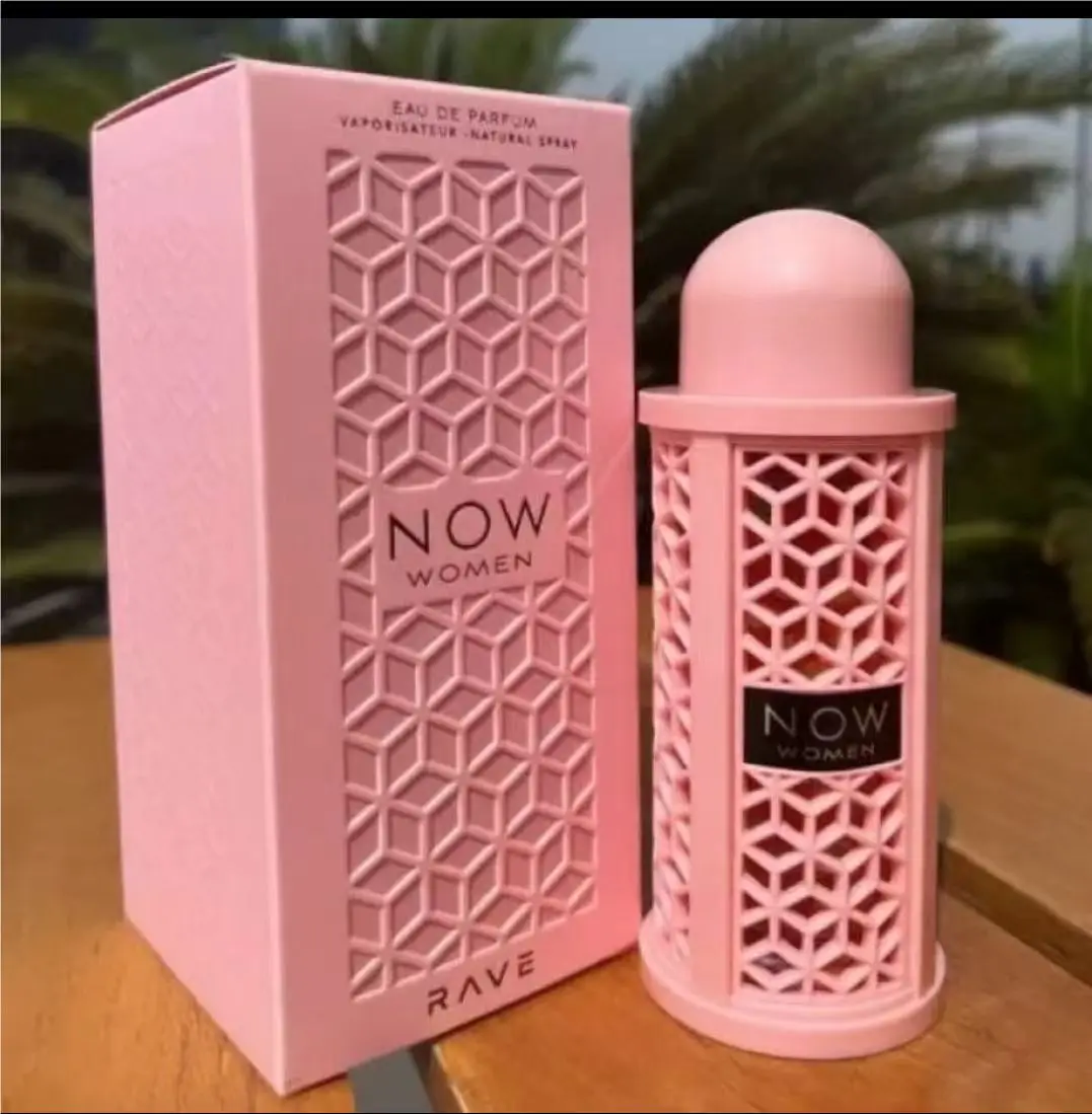 Lattafa Women's 3.4 oz Now Rave Pink Light essence, Halloween gift, suitable for daily use  ﻿