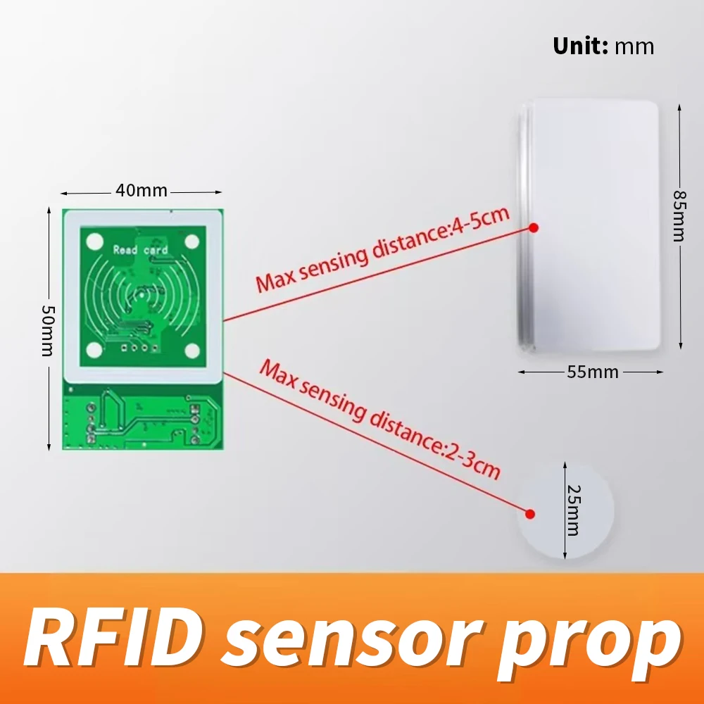 Escape room RFID sensor prop place chips on RFID reader to solve puzzle open mag lock in escape game RFID gadgets