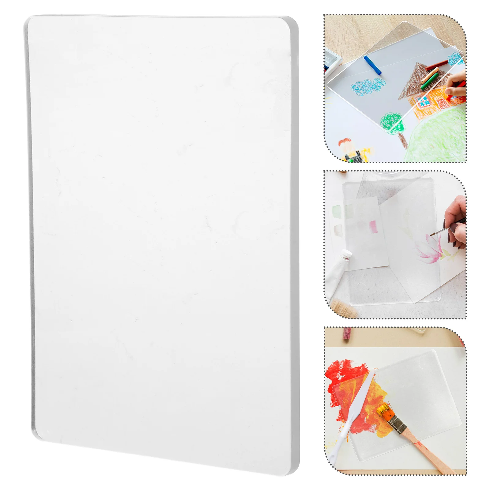 

A5 Gel Plate For Printmaking Transparent Reusable Flexible Monoprinting Plate For Diy Art Crafts Scrapbooking Card