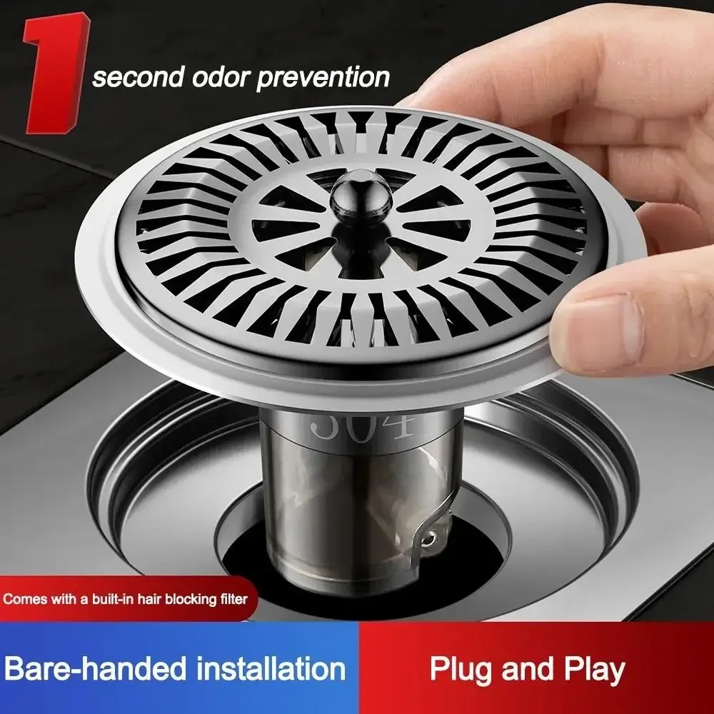 

Multiple Sizes Floor Drain Core Rapid Drainage Filter Screen Floor Drain Filter Plugs Anti-odor Insect-proof Floor Strainer