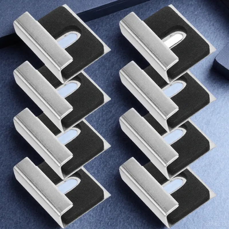 8Pcs Glass Mirror Clips Heavy Duty 304 Stainless Steel Wall Mount Brackets Secure Glass Retainer Holder for Frameless Mirrors