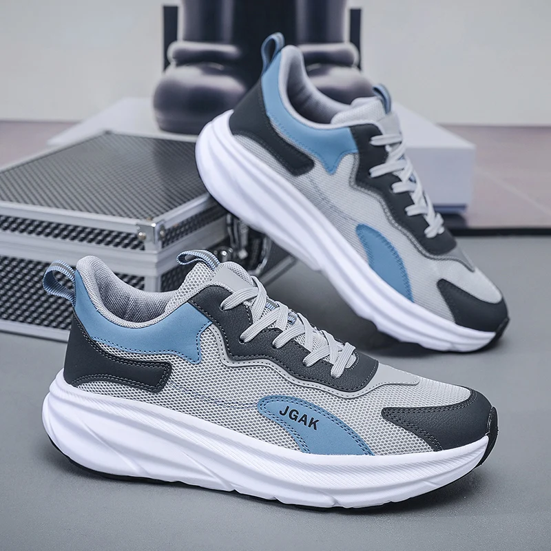

Men's casual sports shoes comfortable four season fashion outdoor thick sole breathable wear-resistant running leisure sneakers