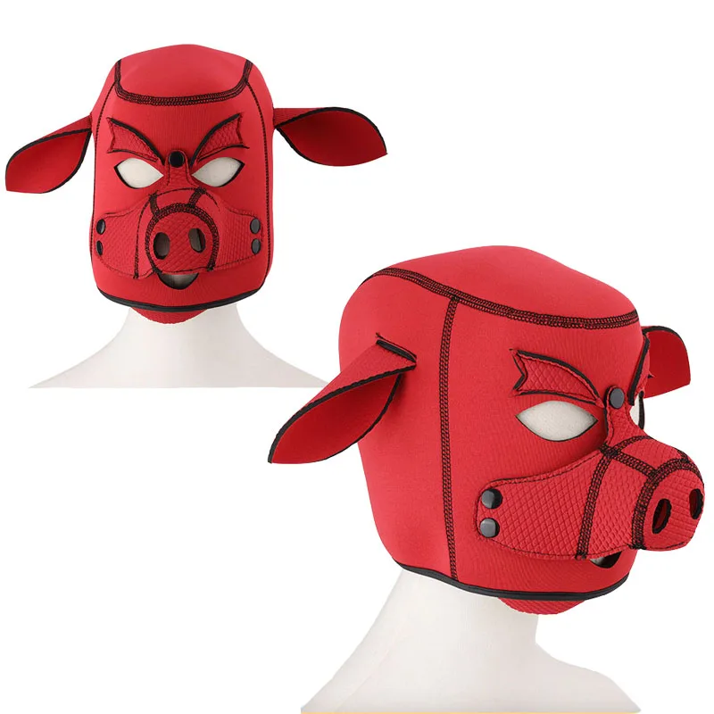 

New Piggy Headgear Bdsm Bondage Pig Mask Hood Slave Cosplay Fetish SM Adult Game Erotic Sex Toys For Couples Restraint Sex Shop