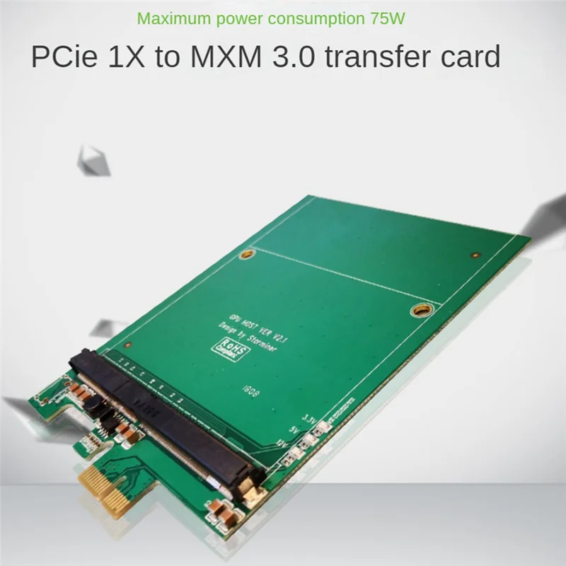 

PCI-E To MXM3.0 Graphics Card Riser Card PCI Express X1 To MXM3.0 Adapter Converter Board With LED For BTC Miner Mining Durable-