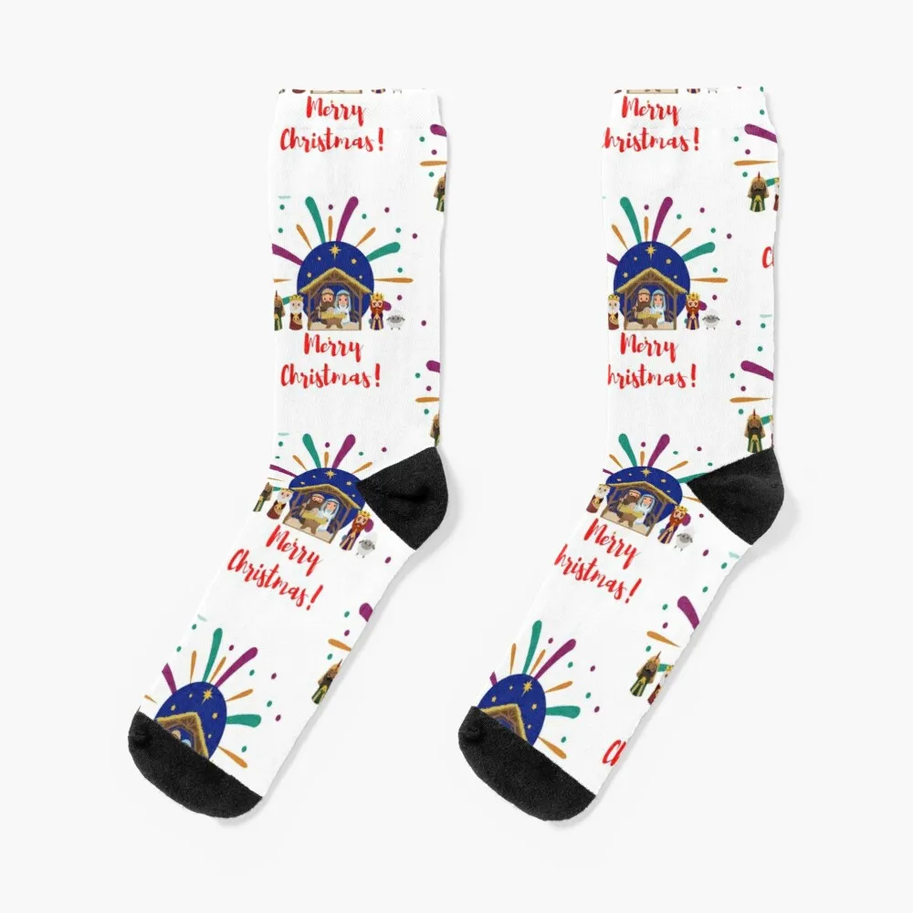 

Merry Christmas,xmas,three Kings,christian, Jesus, Mary, Josef Socks Anti-Slip Socks Man Men'S Socks Nordic Socks