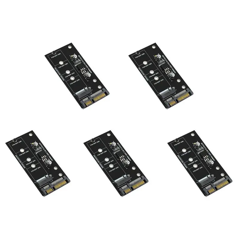Efficient 5X M.2 SATA Adapter M2 To SATA Adapter M.2 To SATA Adapter M.2 NGFF Converter 2.5Inch SATA3 Card B Key For 2230-2280 M