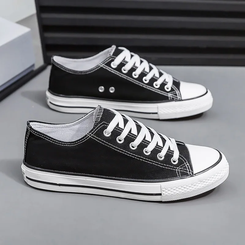 

Autumn Couple Style Low-top Vulcanized White Shoes Adult Student Shoes Soft-soled Casual Sports Shoes Men Women Canvas Sneakers