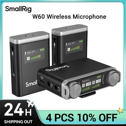 SmallRig wireless microphone Lavalier microphone full set of noise-cancelling one-to-two microphones 8 hours Working for Camera