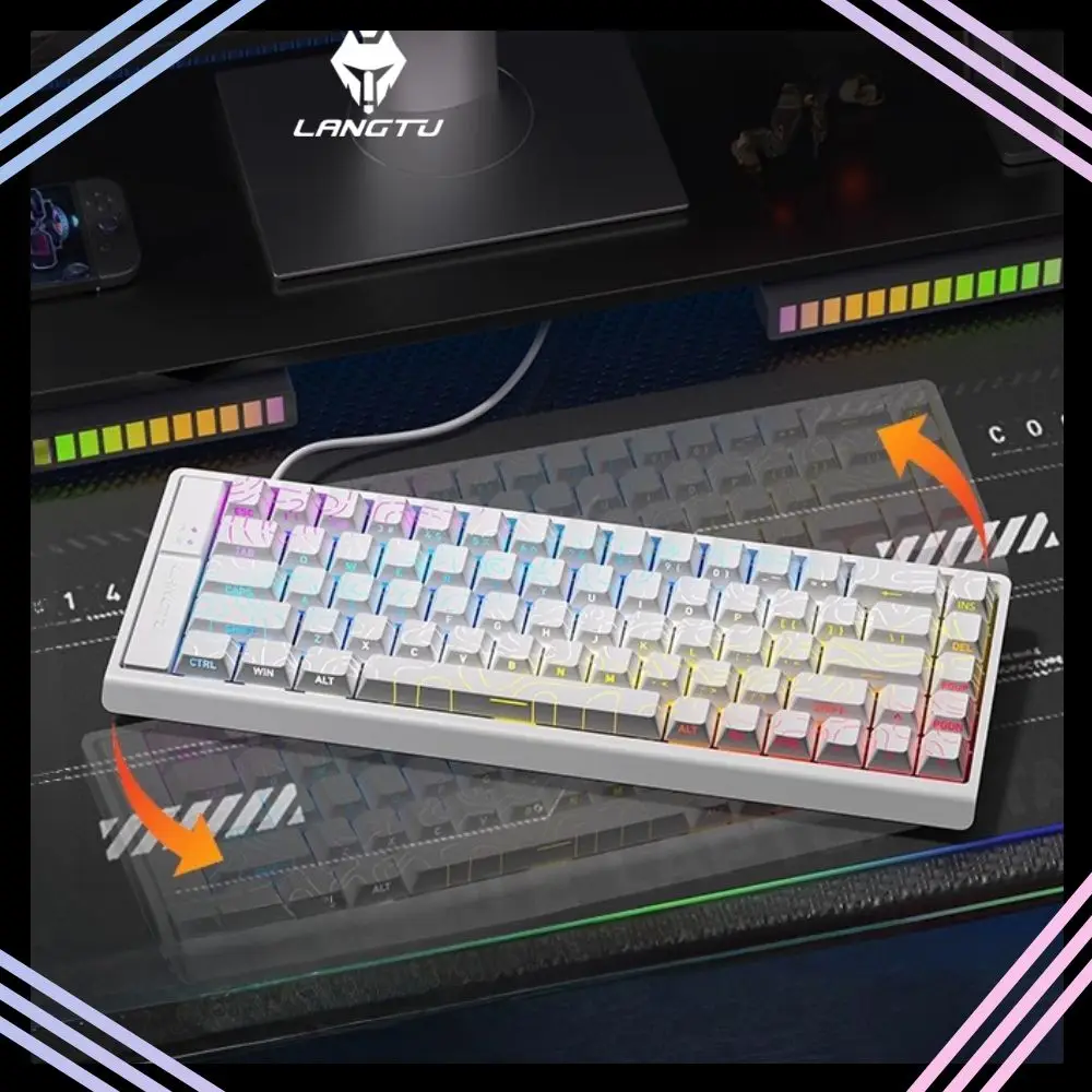 

LANGTU MC68 Magnetic Switch Mechanical Keyboard Hot Swap Low Delay Custom Wired Gaming Keyboard PC E-Sports Accessories Gifts