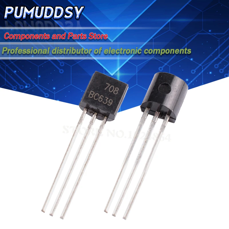 100PCS BC639 BC640 BC546B BC547B BC548B BC556B BC557B BC558B BC559B in-line triode transistor TO-92 0.1A IC
