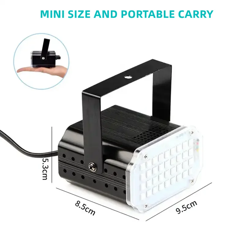 

Remote Control 36 LED Strobe light White Full color Sound Activated Flash Stage Lights Strobe Light for Disco DJ Party Show Club
