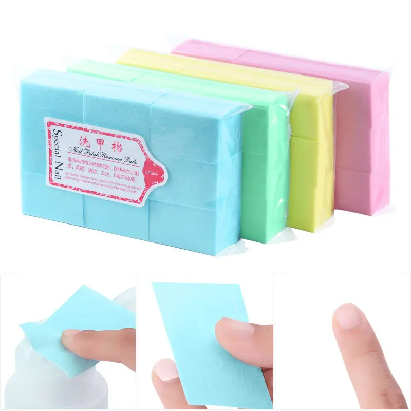 550pcs/Pack UV Gel Polish Remover Nail Cleaning Lint Pad Soak off Remover Manicure Cotton Napkins Wrap Tools Color Cleaner Wipes