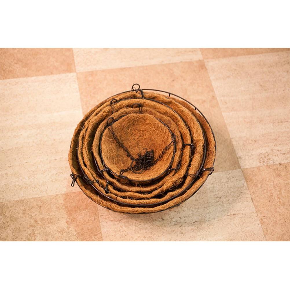 

Durable 12 Inch Coconut Fiber Metal Hanging Planter Steel Wires Flower Pot Indoor Outdoor Decor 30cm Balcony