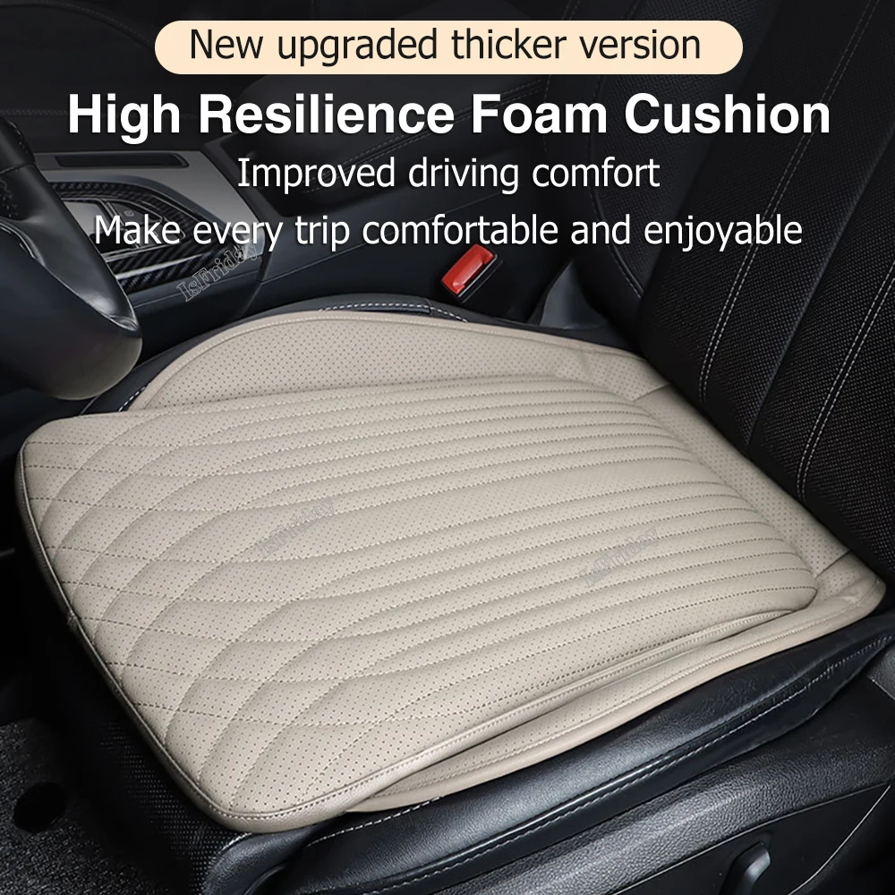 

Breathable Car Seat Cushion Luxury Leather Commercial Vehicle Non-slip Support Pad Universal High Rebound Sponge Seat Cover