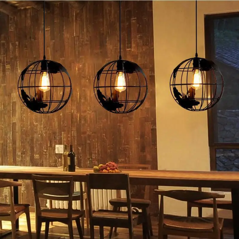 Black White Globe Pendant Lights for Kitchen Bar Dining Room Restaurant Coffee Shop Home Decoration Hanging Lamp