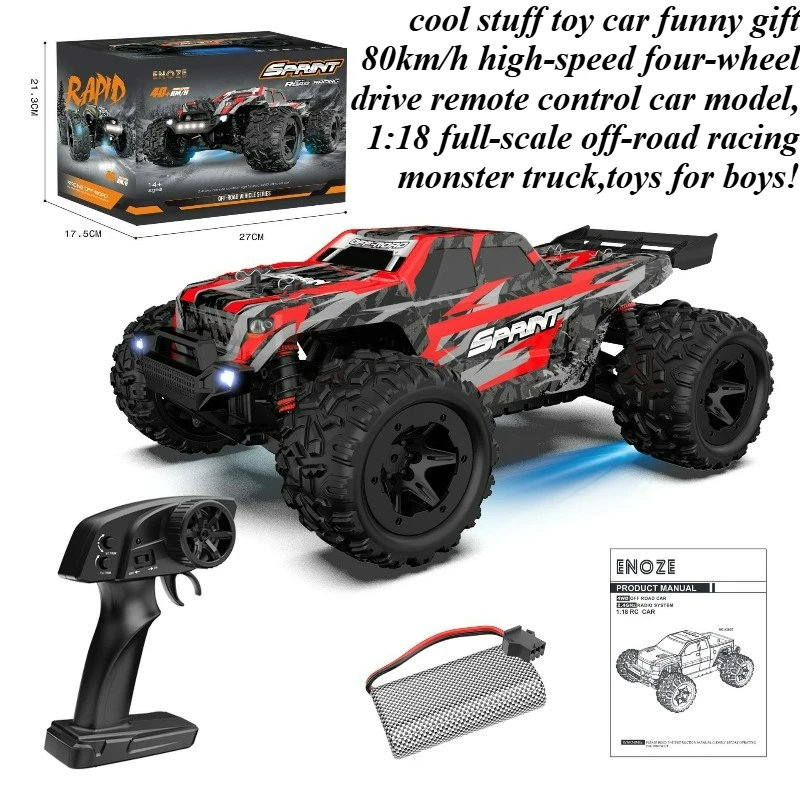 Cool Stuff Funny Gift-1:18 Full-scale High-speed 4WD Rc Truck,Remote Control Car,Climbing Off-road Racing Rc Cars,Toys for Boys
