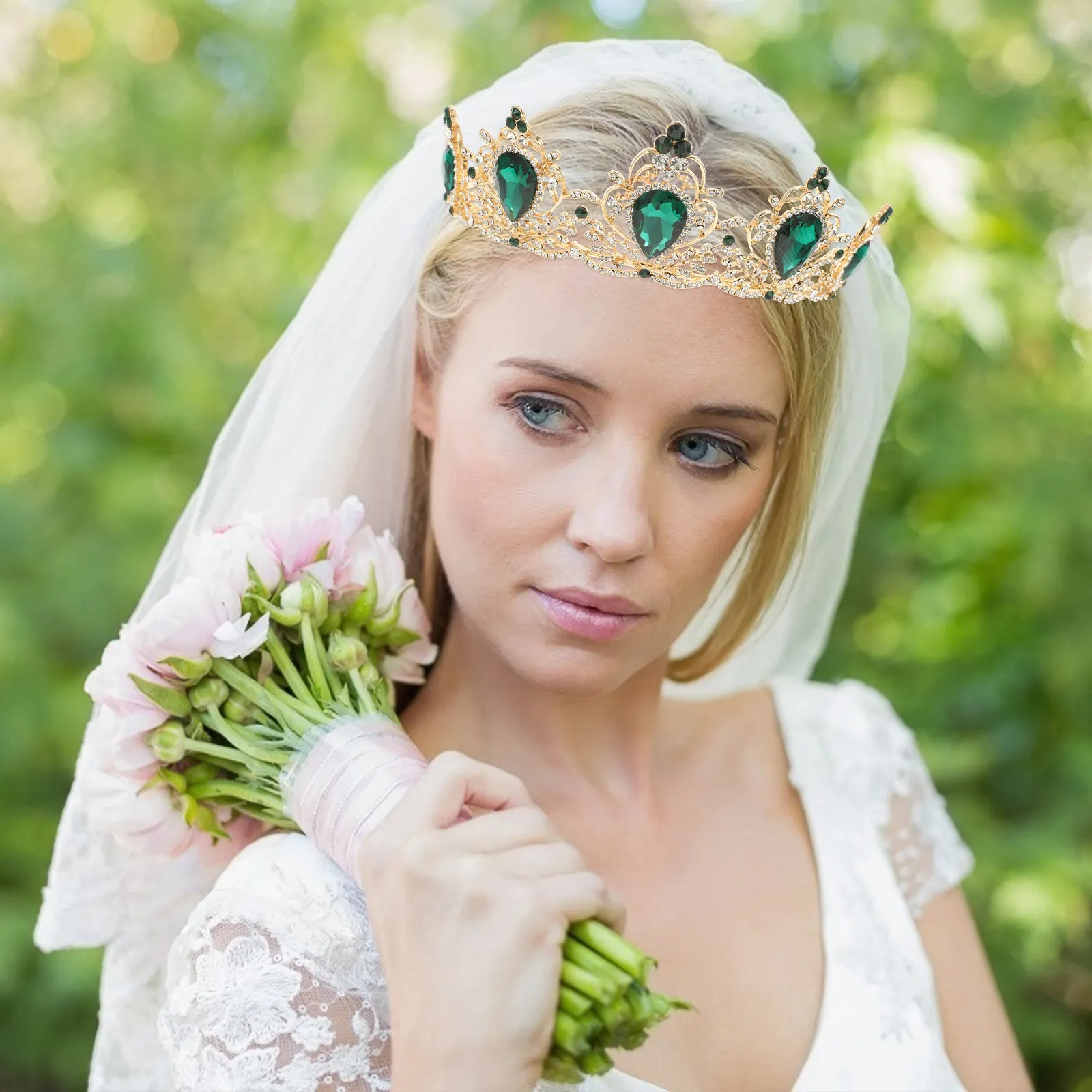 

Ретро-корона для невесты в стиле барокко, свадебный головной убор, тиара, украшение для волос невесты, аксессуар для особых случаев