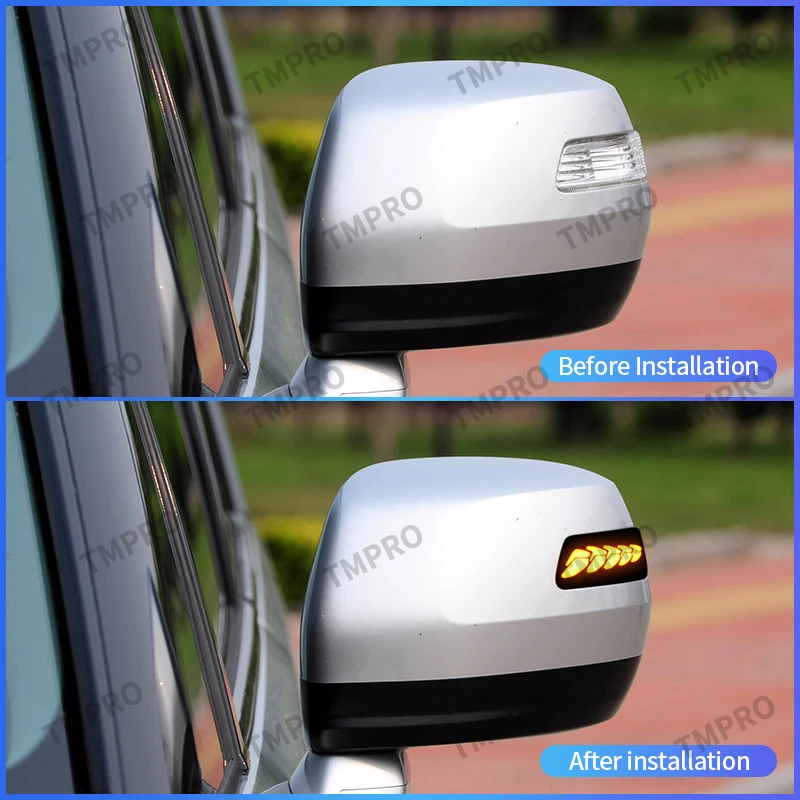 Dynamic Blue White Two Tone LED Side Mirror Turn Signal Blinker With Daytime Running Light For Honda Elysion N-BOX Rearview