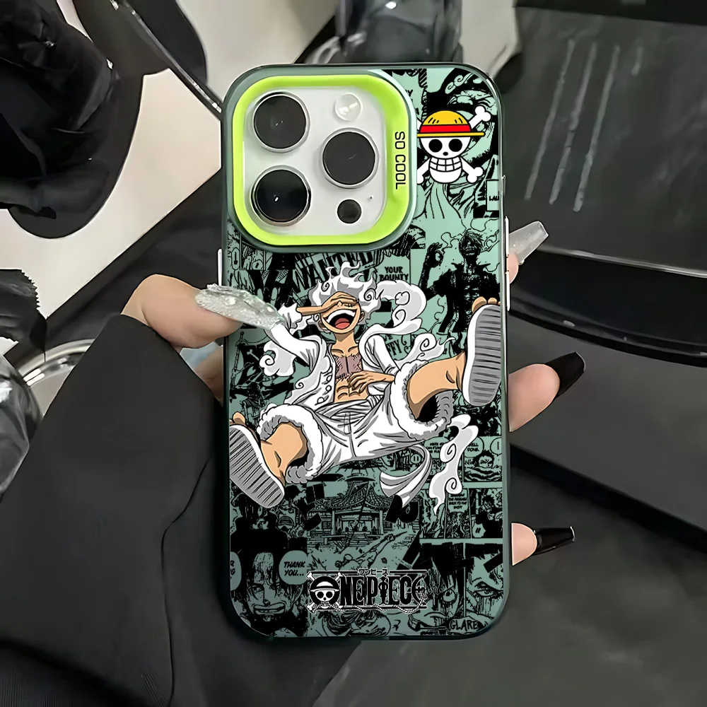 Anime One Piece Luffy Coole Handyhülle für iPhone 17 17e 16e 16 15 14 13 12 11 Pro Max Air Plus Sturzsichere Matte Rückseite