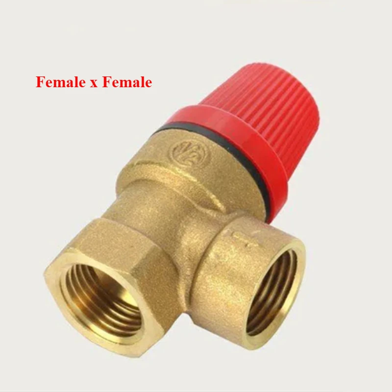 1pcs Brass Safety Valve Drain Relief Switch 1/2 Inch DN15 For Solar Water Heater Inner & Outer Wire Brass Safety Valve 1/2