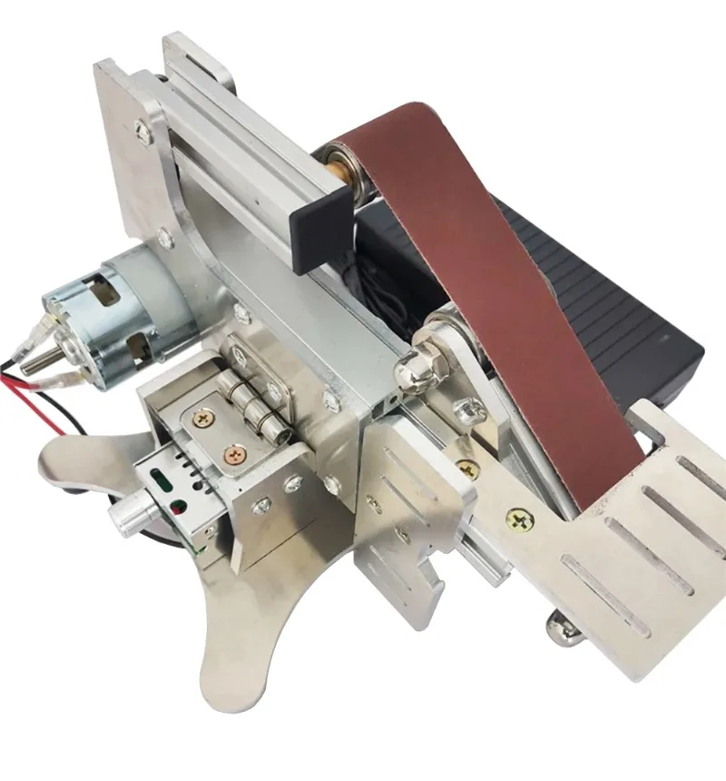 100-240V Belt Grinder Machine Multifunctional Vertical & Horizontal Belt Sander Polisher Sharpener Polishing Machine
