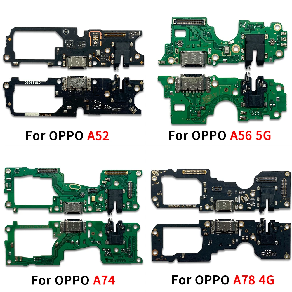 USB Charging Port Board Flex Cable Connector Parts For Oppo A52 A55 A93S A56 A57 A97 A58 A74 A76 A78 A95 4G Reno 6 Lite