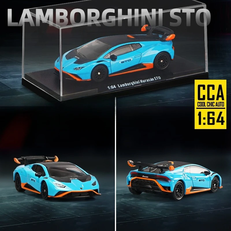CCA Pressofuso In Lega Modello di Auto di 1/64 Bilancia Lamborghini STO Simulazione In Miniatura Voiture Complementi Arredo Casa Collezione Hobby Giocattolo Per Bambini