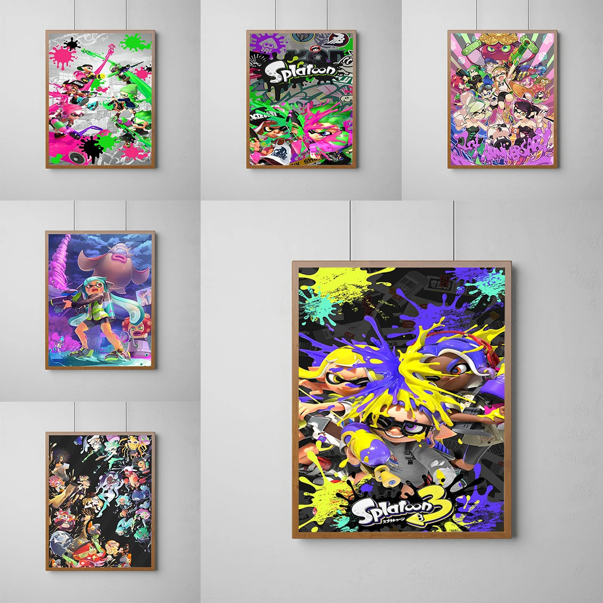 

Game S-Splatoon 3 Poster Movie Sticky Posters Home Decorations Painting Decorative Pictures for Living Room Wall Decor Art Mural