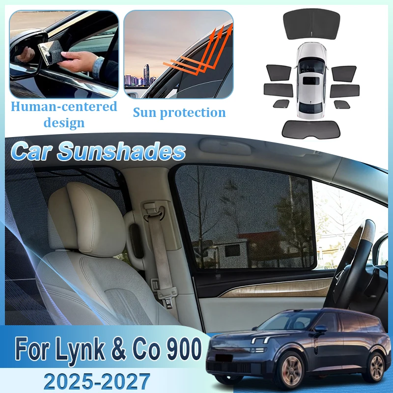 

Sunshade For Lynk & Co 900 Accessories L946 2025 2026 2027 Car Mesh Window Sun Visor Sunscreen Magnetic Privacy Curtains Custom