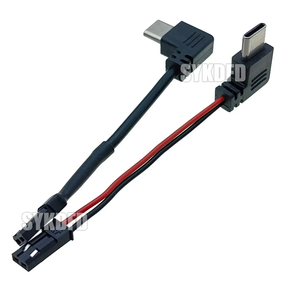 Motorcycle Interface USB-Micro Type C 90 Degree Male+JST Plug USB To JST/SYP Terminal Interface Cable Connector