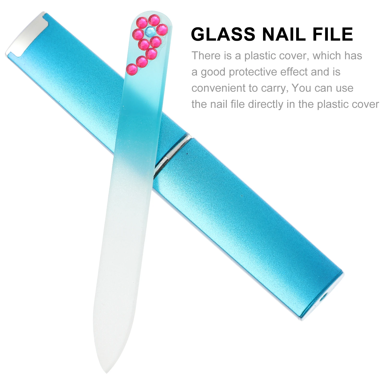 3 مجموعات من أدوات العناية بالأظافر مبرد زجاجي لإزالة الجل وتشكيل وتلميع الأظافر الاصطناعية الطبيعية مجموعة مانيكير محمولة #4