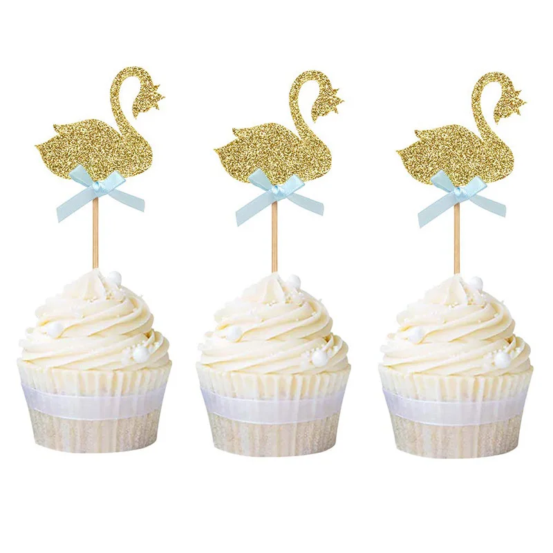 Swan Lake Cupcake Toppers Ballerina Cupcake Toppers Swan Cupcake Toppers Birthday Party Supplies