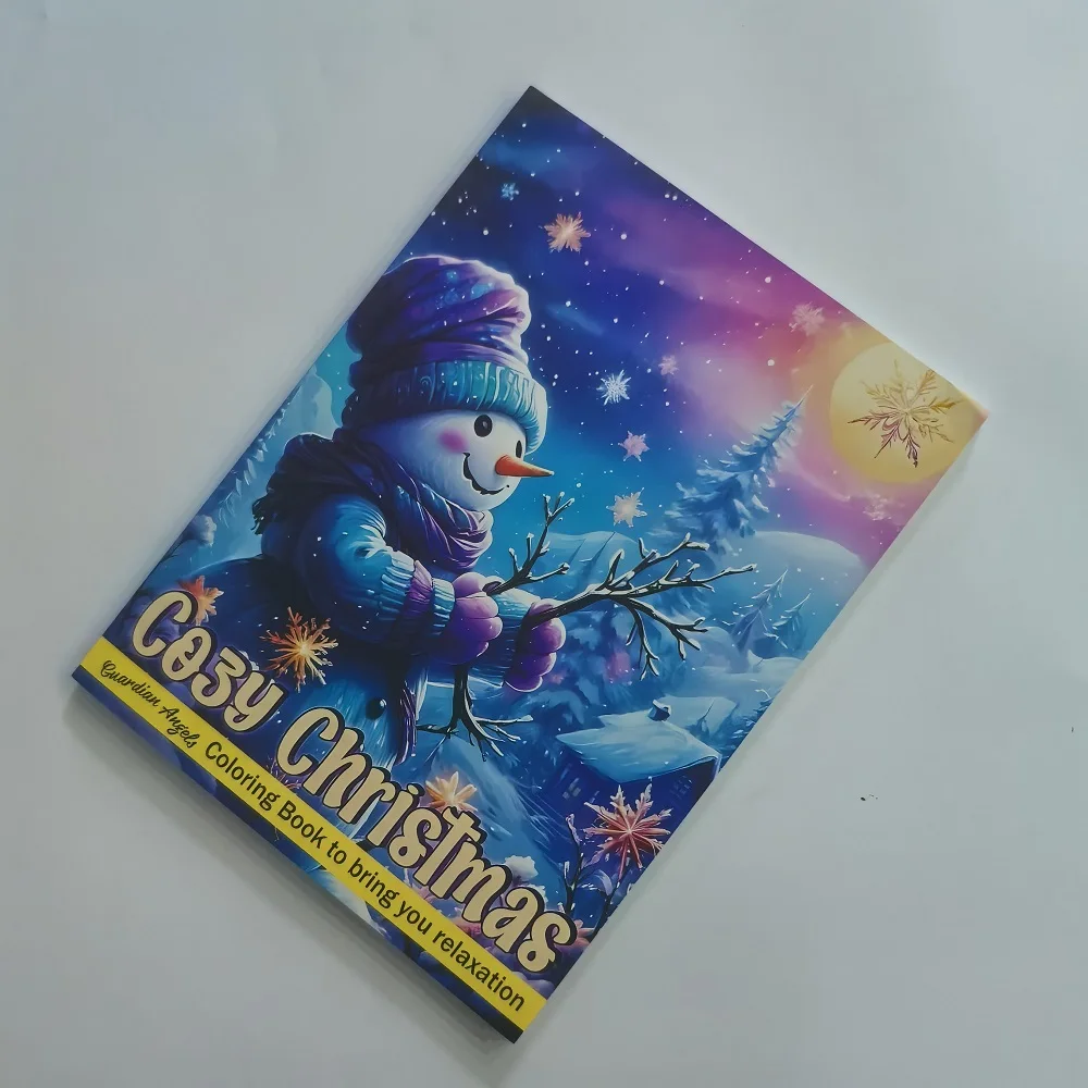 Książka do kolorowania o świątecznym motywie bałwana - wesołe edukacyjne gry do malowania i rysowania dla nastolatków